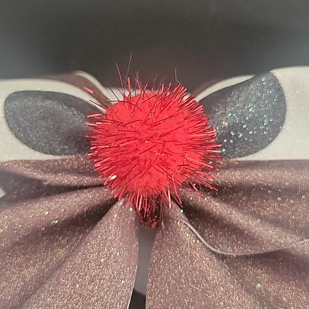 Christmas cheer bow Rudolph the red nose reindeer
